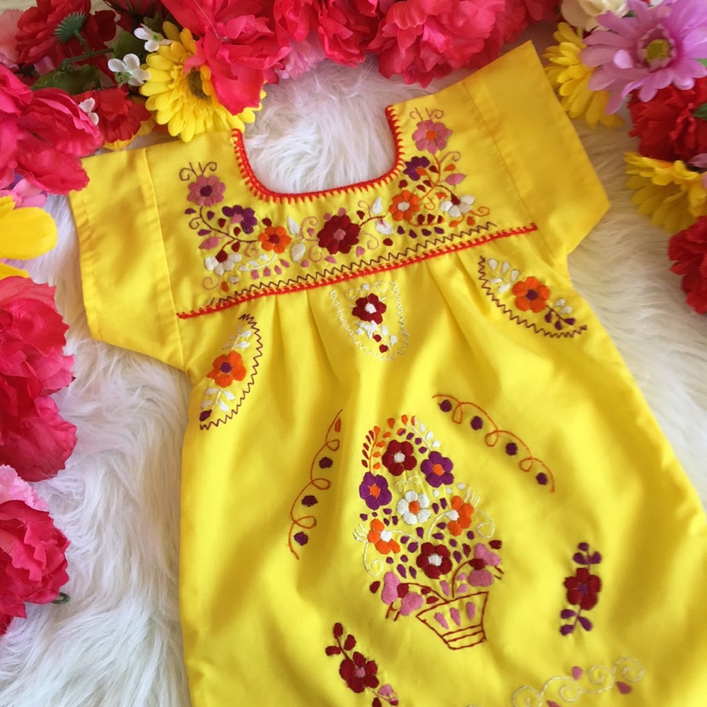 Size 2 years old girl hand embroidered dress